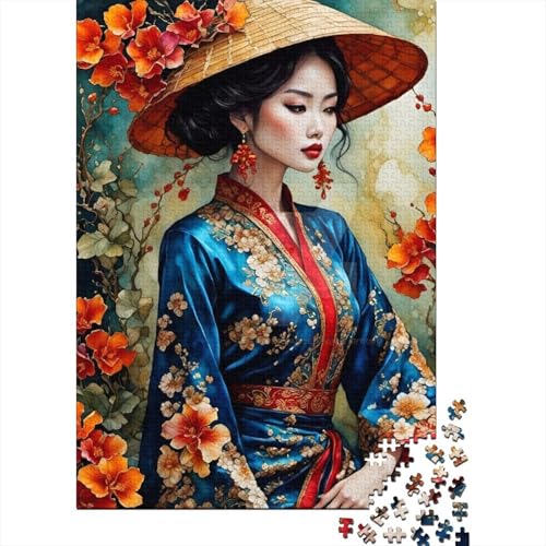 Puzzle Spiel für Erwachsene Schönes Mädchen Papier Puzzle für Erwachsene Lernspiel Herausforderung Spielzeug 1000 Teile (38x26cm) von POLIUAWS