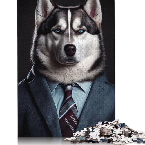 Puzzle für Erwachsene, 1000 Teile, „Husky-Anzug“, Lernspielzeug, Spiele, Familiendekoration, 1000 Teile (38 x 26 cm) von POLIUAWS