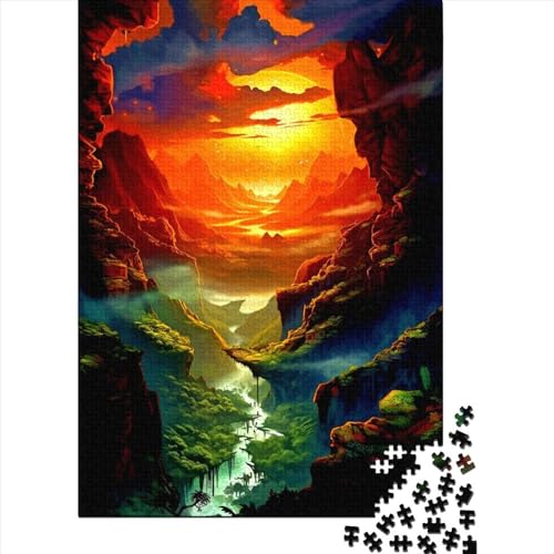 Puzzle für Erwachsene, 1000 Teile, 75 x 50 cm, fantastische Landschaft, 16 Teile, Lernspiel, Herausforderung, Spielzeug von POLIUAWS
