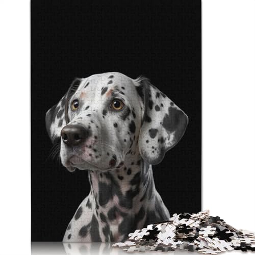 Puzzle für Erwachsene, 1000 Teile, Dalmatiner-Porträt-Puzzle für Erwachsene, anspruchsvolles Spiel, 1000 Teile (38 x 26 cm) von POLIUAWS