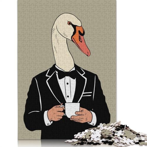Puzzle für Erwachsene, 1000 Teile, Ente und Kaffee, Puzzle für Erwachsene, Puzzle für Teenager, Puzzlespiel, Spielzeug, Geschenk, 1000 Teile (38 x 26 cm) von POLIUAWS