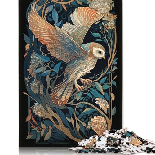 Puzzle für Erwachsene, 1000 Teile, Eulen-Wildtier-Kunst, Puzzles für Erwachsene, Puzzle für Teenager, Puzzlespiel, Spielzeug, Geschenk, 1000 Teile (75 x 50 cm) von POLIUAWS