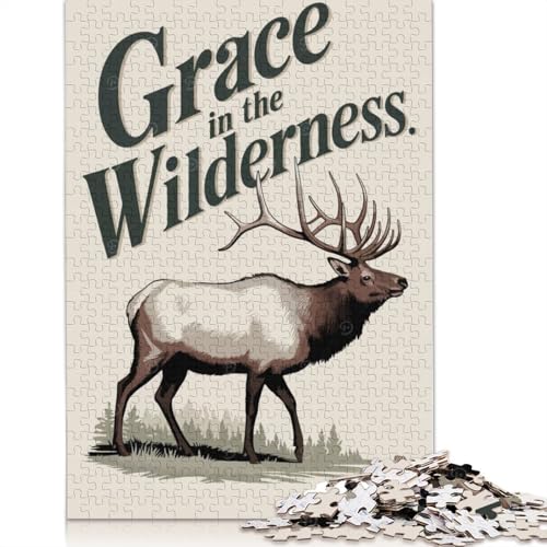 Puzzle für Erwachsene, 1000 Teile, Grace in The Wilderness, Papierpuzzle für Erwachsene, Lernspiel, Herausforderungsspielzeug, 1000 Teile (75 x 50 cm) von POLIUAWS