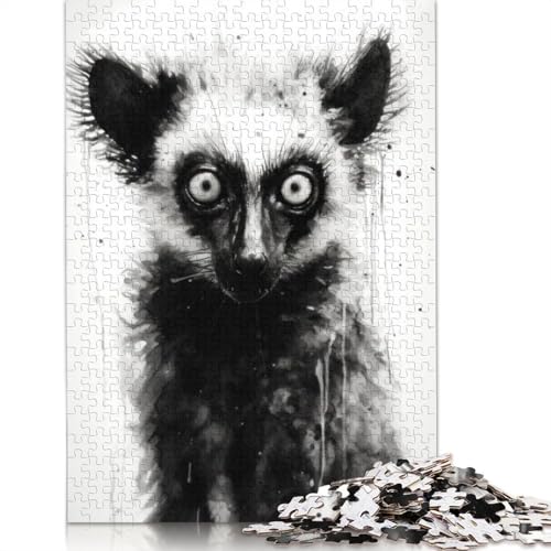 Puzzle für Erwachsene, 1000 Teile, Lemur Beauty Watercolor, Puzzles, Lernspielzeug, Spiele, Familiendekoration, 1000 Teile (75 x 50 cm) von POLIUAWS
