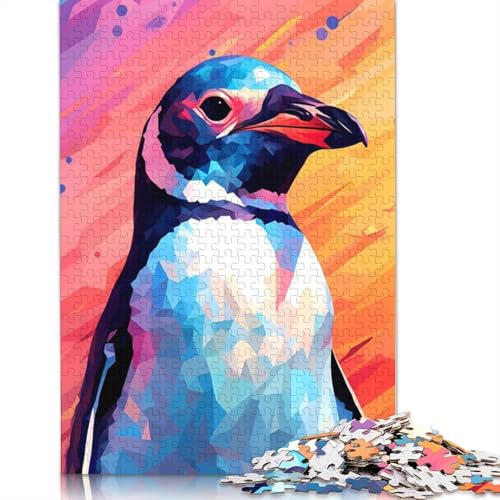 Puzzle für Erwachsene, 1000 Teile, Pinguin, süßes Puzzle für Erwachsene, für Lernspiele, Heimdekoration, 1000 Teile (75 x 50 cm) von POLIUAWS
