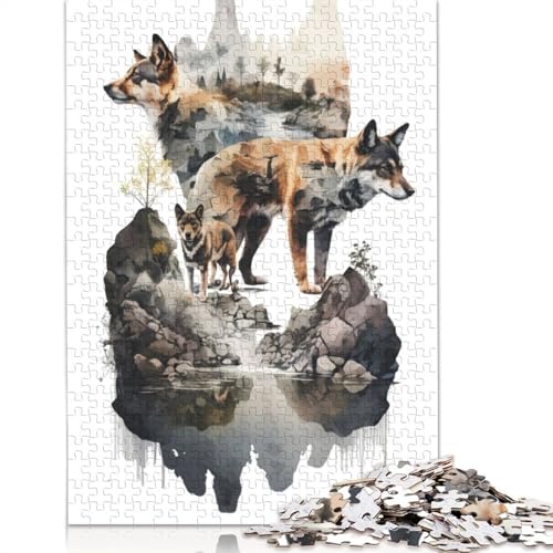 Puzzle für Erwachsene, 1000 Teile, Puzzle 3, Wildhund, Lernspielzeug, Spiele, Familiendekoration, 1000 Teile (38 x 26 cm) von POLIUAWS