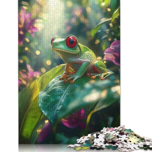 Puzzle für Erwachsene, 1000 Teile, Rotaugenlaubfrosch im tropischen Wald, Lernspielzeug, Spiele, Familiendekoration, 1000 Teile (75 x 50 cm) von POLIUAWS