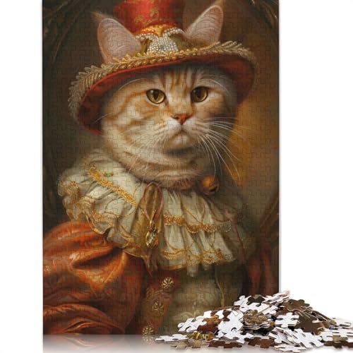 Puzzle für Erwachsene, 1000 Teile, Scottish Fold-Katze, Puzzle für Erwachsene, für Lernspiele, Heimdekoration, 1000 Teile (38 x 26 cm) von POLIUAWS