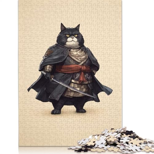 Puzzle für Erwachsene, 1000 Teile, Smoking-Katze, Samurai-Krieger, Puzzle für Erwachsene, Puzzle für Teenager, Puzzlespiel, Spielzeug, Geschenk, 1000 Teile (75 x 50 cm) von POLIUAWS