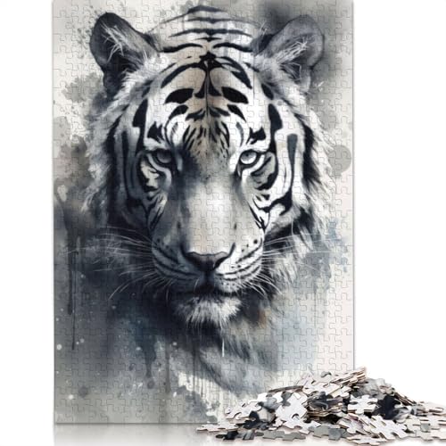 Puzzle für Erwachsene, 1000 Teile, Tiger Beauty Watercolor, Puzzles für Erwachsene, Puzzle Erwachsene, 1000 Teile (38 x 26 cm) von POLIUAWS