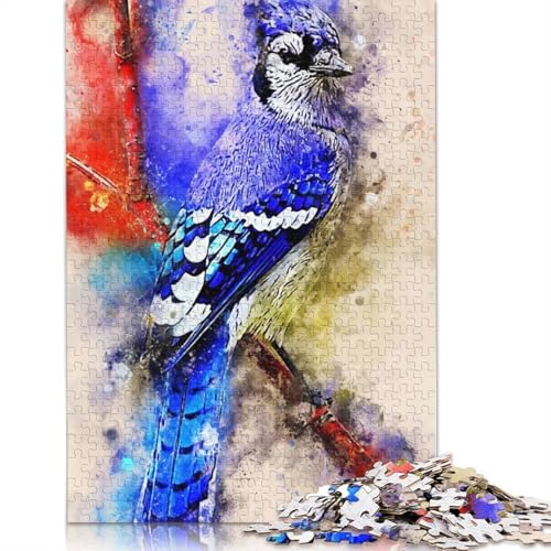 Puzzle für Erwachsene, 1000 Teile, Vogel-Aquarell, Neue Puzzles, Lernspielzeug, Spiele, Familiendekoration, 1000 Teile (38 x 26 cm) von POLIUAWS