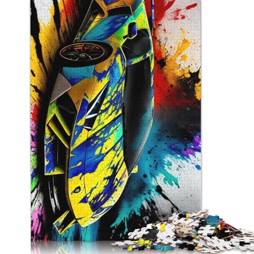 Puzzle für Erwachsene, 1000 Teile, bunte Sportwagen, Papierpuzzle für Erwachsene, Lernspiel, Herausforderung, Spielzeug, 1000 Teile (38 x 26 cm) von POLIUAWS