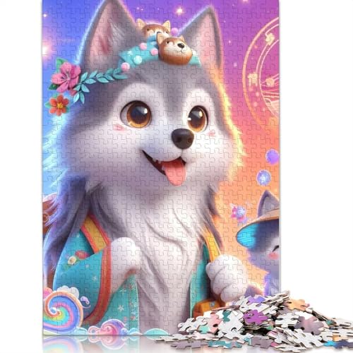 Puzzle für Erwachsene, 1000 Teile, niedlicher Wolf, Papierpuzzle für Erwachsene, Lernspiel, Herausforderung, Spielzeug, 1000 Teile (38 x 26 cm) von POLIUAWS