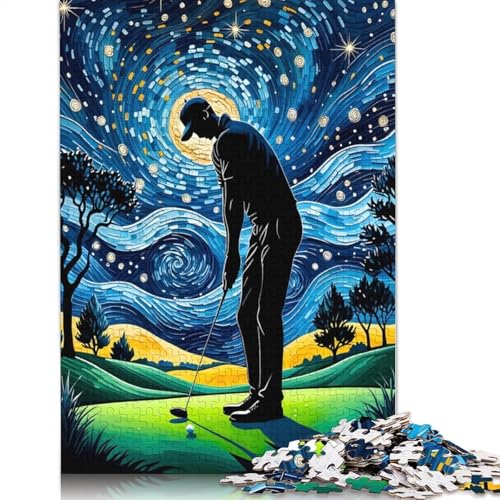 Puzzle für Erwachsene, Golf, Sternennacht, Puzzles für Erwachsene, Lernspiel, Herausforderungsspielzeug, 1000 Teile (75 x 50 cm) von POLIUAWS
