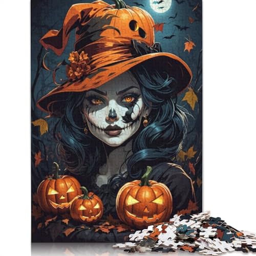 Puzzle für Erwachsene, Halloween-Puzzle, Cartoon-Mädchen, Lernspiel für Erwachsene, Herausforderung Spielzeug, 1000 Teile (75 x 50 cm) von POLIUAWS