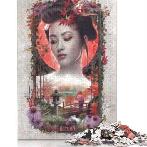Puzzle für Erwachsene, Herbstpuzzle aus Holz für Teenager, Geschenke, Heimdekoration, Puzzle-Spielzeug, 1000 Teile (75 x 50 cm) von POLIUAWS