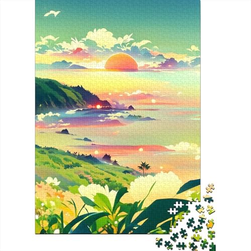 Puzzle für Erwachsene, Morgenspaziergang, Holzpuzzle für Teenager, Geschenke, Heimdekoration, Puzzle-Spielzeug, 1000 Teile (75 x 50 cm) von POLIUAWS