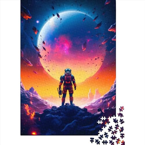 Puzzle für Erwachsene, Weltraumabenteuer, bunte Holzpuzzle für Teenager, Geschenke, Heimdekoration, Puzzle-Spielzeug, 1000 Teile (75 x 50 cm) von POLIUAWS
