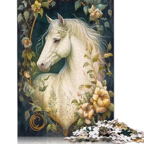 Puzzle für Erwachsene, das Pferd, Puzzles für Erwachsene, Lernspiel, Herausforderungsspielzeug, 1000 Teile (75 x 50 cm) von POLIUAWS