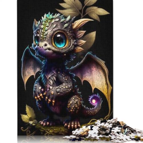Puzzle für Erwachsene, niedliche Drachen, Holzpuzzle für Teenager, Geschenke, Heimdekoration, Spielzeug, 1000 Teile (75 x 50 cm) von POLIUAWS