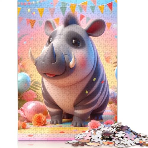 Puzzle für Erwachsene, niedliches Wildschwein, Holzpuzzle für Teenager, Geschenke, Heimdekoration, Puzzle-Spielzeug, 1000 Teile (75 x 50 cm) von POLIUAWS