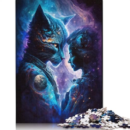 Puzzle für Erwachsene „Paar in der Galaxie“, herausforderndes und kniffliges Puzzle für Kinder, 1000 Teile (75 x 50 cm) von POLIUAWS