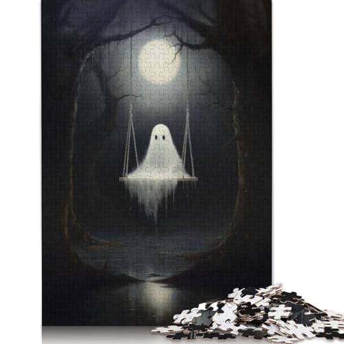 Puzzle für Erwachsene 1000 Halloween-Geisterpuzzle Erwachsenenpuzzle Lernspiel Herausforderung Spielzeug 1000 Teile (75x50cm) von POLIUAWS