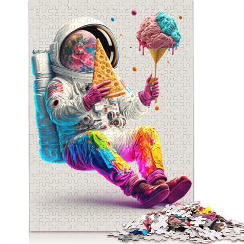 Puzzle für Erwachsene 1000 Puzzle Astronauten Puzzle Erwachsene Lernspiel Herausforderung Spielzeug 1000 Teile (38x26cm) von POLIUAWS