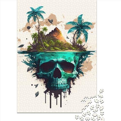 Puzzle für Erwachsene 1000 Schädel Island85548 Puzzle für Erwachsene Lernspiel Herausforderung Spielzeug 1000 Teile (38x26cm) von POLIUAWS
