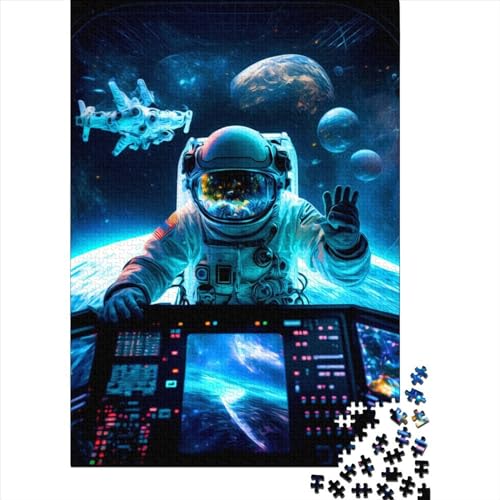 Puzzle für Erwachsene 1000 Teile Astronaut845 Holzpuzzle für Erwachsene Lernspiel Herausforderung Spielzeug 1000 Teile (75x50cm) von POLIUAWS