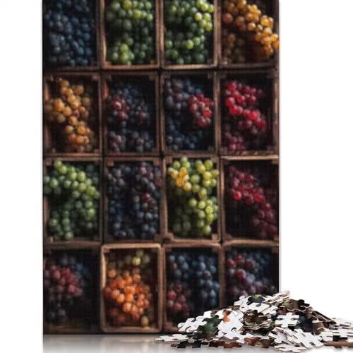 Puzzle für Erwachsene 1000 Teile Auswahl Frische Weintrauben Holzpuzzle Erwachsene Lernspiel Herausforderung Spielzeug 1000 Teile (75x50cm) von POLIUAWS