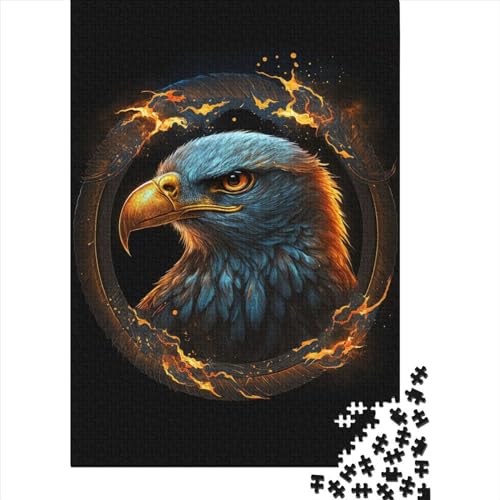 Puzzle für Erwachsene 1000 Teile Feueradlerkopf Papierpuzzle für Erwachsene Lernspiel Herausforderung Spielzeug 1000 Teile (38x26cm) von POLIUAWS