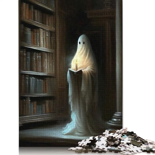 Puzzle für Erwachsene 1000 Teile Halloween Ghost Holzpuzzle Erwachsene Lernspiel Herausforderung Spielzeug 1000 Teile (75x50cm) von POLIUAWS