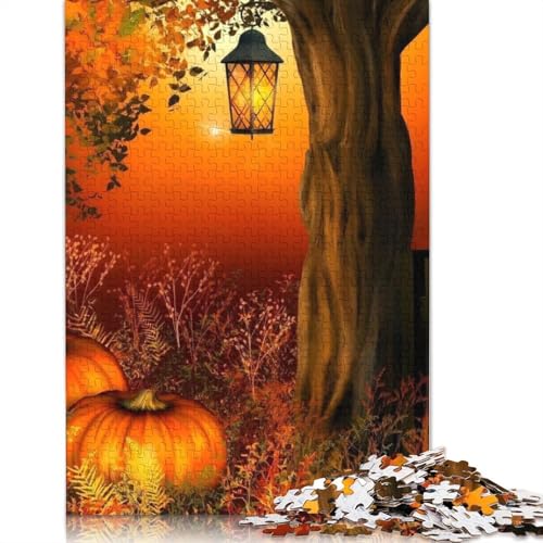 Puzzle für Erwachsene 1000 Teile Halloween Kürbis Erwachsenenpuzzle Lernspiel Herausforderung Spielzeug 1000 Teile (38x26cm) von POLIUAWS