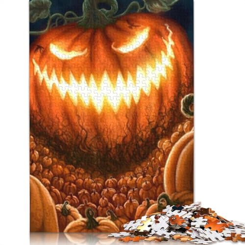 Puzzle für Erwachsene 1000 Teile Halloween Kürbis Papierpuzzle für Erwachsene Lernspiel Herausforderung Spielzeug 1000 Teile (38x26cm) von POLIUAWS