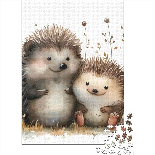 Puzzle für Erwachsene 1000 Teile Igelpuzzle Erwachsenenpuzzle Lernspiel Herausforderung Spielzeug 1000 Teile (75x50cm) von POLIUAWS