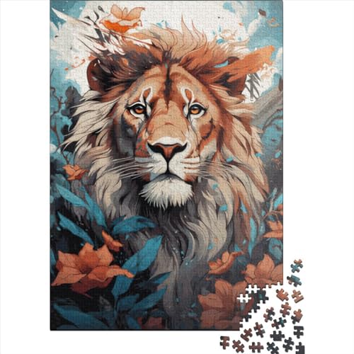 Puzzle für Erwachsene 1000 Teile Löwe. Puzzle für Teenager Weihnachtsgeschenke Pädagogisches Spiel für Erwachsene Teenager 1000 Teile (75x50cm) von POLIUAWS