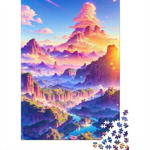 Puzzle für Erwachsene 1000 Teile Morgenspaziergang Holzpuzzle für Erwachsene Lernspiel Herausforderung Spielzeug 1000 Teile (75x50cm) von POLIUAWS