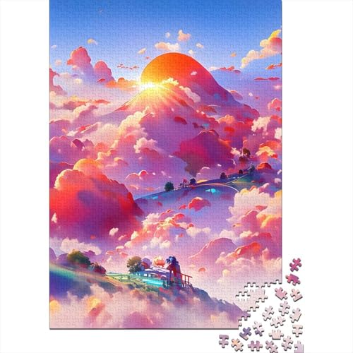 Puzzle für Erwachsene 1000 Teile Morgenspaziergang Holzpuzzle für Erwachsene und Jugendliche Wohnkultur Puzzle Spielzeug 1000 Teile (75x50cm) von POLIUAWS