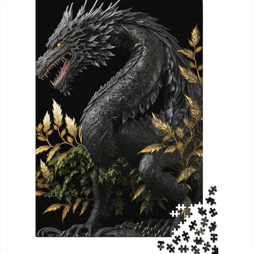 Puzzle für Erwachsene 1000 Teile Mutiger Drache Papierpuzzle für Erwachsene Lernspiel Herausforderung Spielzeug 1000 Teile (38x26cm) von POLIUAWS