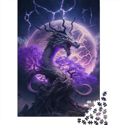 Puzzle für Erwachsene 1000 Teile Mutiger Drache Papierpuzzle für Erwachsene Lernspiel Herausforderung Spielzeug 1000 Teile (38x26cm) von POLIUAWS