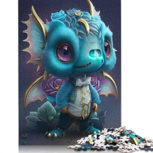 Puzzle für Erwachsene 1000 Teile Nette Holzdrachen Puzzle Erwachsene Lernspiel Herausforderung Spielzeug 1000 Teile (75x50cm) von POLIUAWS