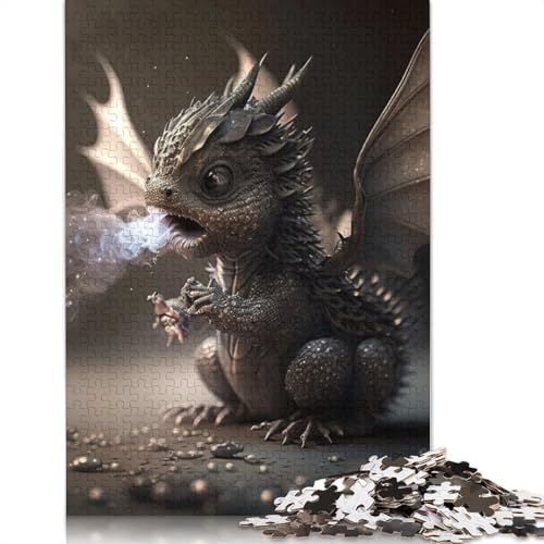 Puzzle für Erwachsene 1000 Teile Nette Holzdrachen Puzzle Erwachsene Lernspiel Herausforderung Spielzeug 1000 Teile (75x50cm) von POLIUAWS