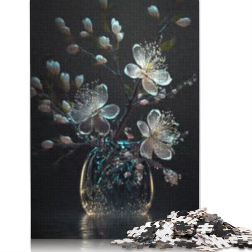 Puzzle für Erwachsene 1000 Teile Pflaumenblume Holzpuzzle für Erwachsene Lernspiel Herausforderung Spielzeug 1000 Teile (75x50cm) von POLIUAWS