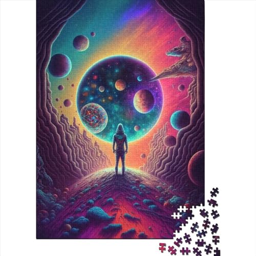 Puzzle für Erwachsene 1000 Teile Psychedelic854 Holzpuzzle für Erwachsene Nachhaltige Puzzlespiele Halloween-Geschenke 1000 Teile (75x50cm) von POLIUAWS