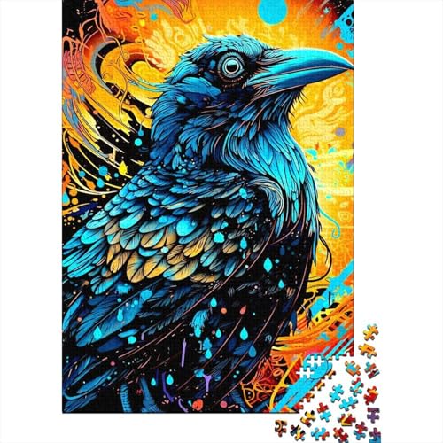Puzzle für Erwachsene 1000 Teile Rabe Holzpuzzle Erwachsene und Jugendliche Wohnkultur Puzzle Spielzeug 1000 Teile (75x50cm) von POLIUAWS