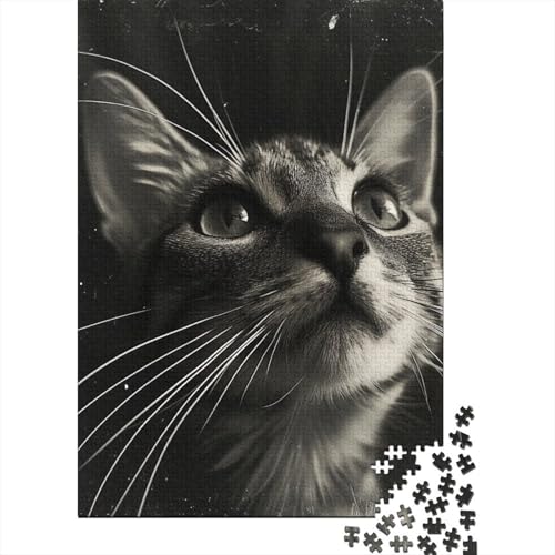 Puzzle für Erwachsene 1000 Teile Tabby Puzzle für Teenager Weihnachtsgeschenke Pädagogisches Spiel für Erwachsene Teenager 1000 Teile (38x26cm) von POLIUAWS
