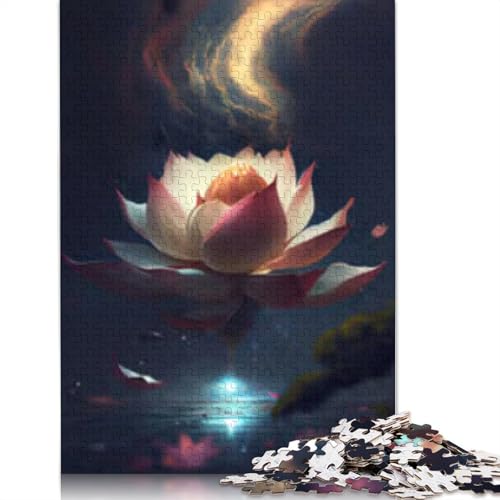 Puzzle für Erwachsene 1000 Teile Tanzende Lotusblüten Oase Puzzle Erwachsene Lernspiel Herausforderung Spielzeug 1000 Teile (38x26cm) von POLIUAWS