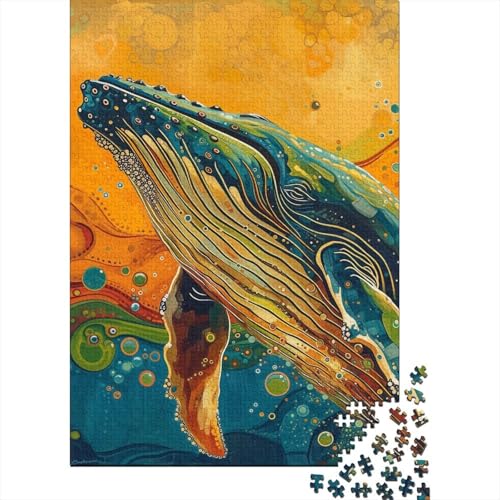Puzzle für Erwachsene 1000 Teile Wale Puzzle für Teenager Weihnachtsgeschenke Pädagogisches Spiel für Erwachsene Teenager 1000 Teile (38x26cm) von POLIUAWS