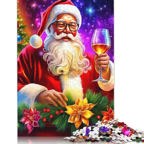 Puzzle für Erwachsene 1000 Teile Weihnachtsmann Holzpuzzle für Erwachsene Nachhaltige Puzzlespiele Halloween-Geschenke 1000 Teile (75x50cm) von POLIUAWS